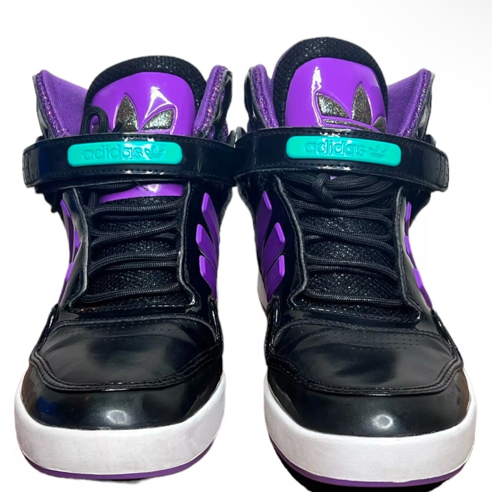 Adidas Originals AR 2.0 Black/Purple High Top Woman’s Sneakers Shoes Sz 9 - Picture 5 of 11